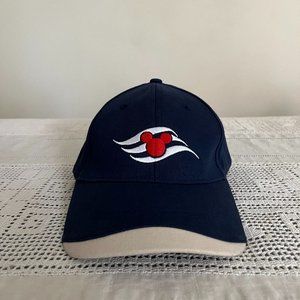 Disney Cruise Line Mickey Mouse adjustable baseball hat navy, beige, white & red